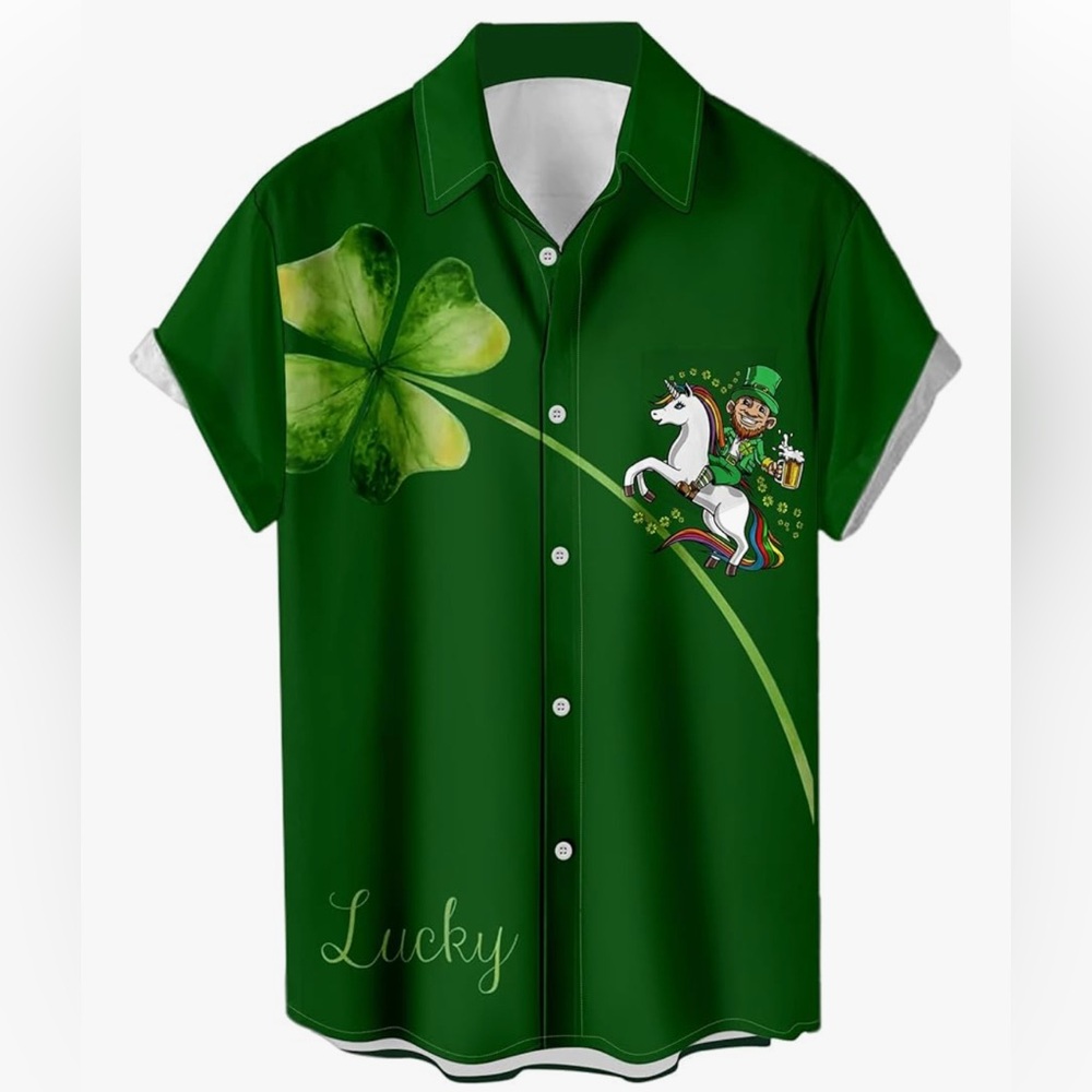 Men’s Retro Bowling Shirt XL – Short Sleeve Hawaiian Button Down